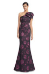 Alexander by Daymor 3233 Brocade One Shoulder Bow Long Gown
