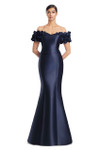 Alexander by Daymor 3254 Satin Twill Off Shoulder Long Gown