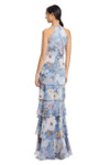 Alexander by Daymor 3268 Printed Chiffon Tiered Halter Gown