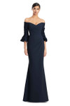 Alexander by Daymor 3273 Crepe Jersey Bell Sleeves Long Gown