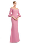 Alexander by Daymor 3273 Crepe Jersey Bell Sleeves Long Gown