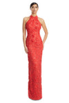 Alexander by Daymor 3277 3D Flower Lace Halter Neck Gown