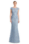 Alexander by Daymor 3279 3D Flower Lace Cap Sleeves Gown