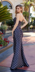 Nox Anabel E1924 Satin Polka Dots Sweetheart Neck Dress