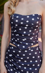 Nox Anabel E1924 Satin Polka Dots Sweetheart Neck Dress