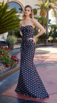Nox Anabel E1924 Satin Polka Dots Sweetheart Neck Dress