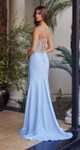 Nox Anabel A1740 Stretch Satin Deep V-neck Sleeveless Dress