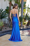 Nox Anabel A1743 Stretch Satin Sequin Strapless Prom Dress