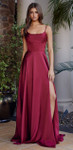Nox Anabel A1744 Stretch Satin Scoop Neck Strapless Dress