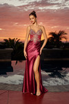 Nox Anabel A1750 Stretch Satin Rhinestone Embellished Dress