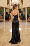 Nox Anabel A1753 Stretch Satin Scoop Neck Strapless Dress