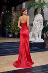 Nox Anabel A1753 Stretch Satin Scoop Neck Strapless Dress