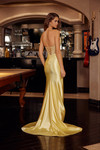 Nox Anabel C1830 Stretch Satin Illusion Embellished Dress
