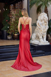 Nox Anabel C1841 Beaded Tulle Peaked Neck Sleeveless Gown