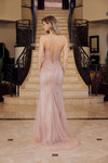 Nox Anabel C1844 Beaded Tulle Peaked Neck Strapless Gown