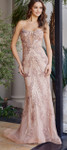 Nox Anabel C1847 Tulle Fully Beaded Scoop Neckline Gown