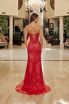 Nox Anabel C1848 Tulle Fully Beaded Keyhole Strapless Gown