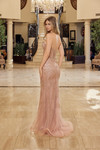 Nox Anabel C1848 Tulle Fully Beaded Keyhole Strapless Gown