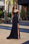 Nox Anabel C1868 Shimmer Jersey Sweetheart Strapless Dress