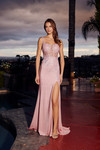 Nox Anabel D1764 Stretch Satin Semi Sweetheart Neck Dress
