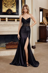 Nox Anabel D1765 Fully Sequined V-neckline Strapless Dress