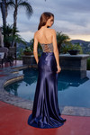Nox Anabel E1892 Beaded Illusion Boned V-neck Strapless Gown