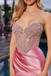 Nox Anabel E1892 Beaded Illusion Boned V-neck Strapless Gown