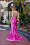 Nox Anabel E1901 Satin Sequin Embellished Strapless Gown