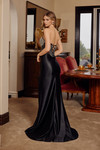 Nox Anabel E1910 Shiny Satin Sweetheart Neck Strapless Gown