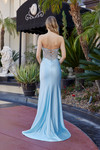 Nox Anabel E1910 Shiny Satin Sweetheart Neck Strapless Gown