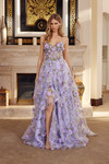 Nox Anabel G1783 Organza Sheer Boned Spaghetti Straps Gown