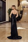 Nox Anabel G1785 Satin Illusion Key Hole Strapless Gown