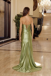 Nox Anabel G1785 Satin Illusion Key Hole Strapless Gown