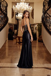 Nox Anabel G1788 Plunging V-Neckline Spaghetti Straps Gown