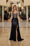 Nox Anabel G1788 Plunging V-Neckline Spaghetti Straps Gown