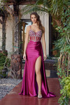 Nox Anabel G1788 Plunging V-Neckline Spaghetti Straps Gown