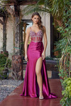 Nox Anabel G1788 Plunging V-Neckline Spaghetti Straps Gown