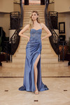 Nox Anabel G1792 Embroidery Spaghetti Straps Sleeveless Gown