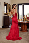 Nox Anabel H1873 V-Neck Double Spaghetti Straps Prom Dress