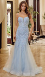 Nox Anabel H1874 Tulle Plunging Semi Sweetheart Prom Dress