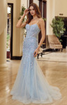 Nox Anabel H1874 Tulle Plunging Semi Sweetheart Prom Dress