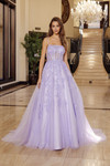 Nox Anabel H1880 Straight Across Spaghetti Straps Ball Gown