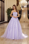 Nox Anabel H1880 Straight Across Spaghetti Straps Ball Gown