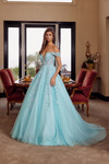 Nox Anabel H1881 Off Shoulder Plunging V-neckline Ball Gown