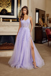 Nox Anabel H1882 V-neckline Double Spaghetti Straps Gown