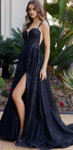 Nox Anabel H1885 Embroidery Sweetheart Plunging Neck Gown