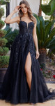 Nox Anabel H1885 Embroidery Sweetheart Plunging Neck Gown