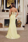 Nox Anabel K1736 Stretch Satin Beaded Semi Sweetheart Gown