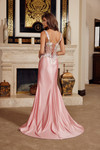 Nox Anabel M1755 Sequined Flower Embroidery Sleeveless Gown