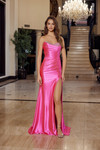 Nox Anabel M1756 Shiny Satin Semi Sweetheart Strapless Gown